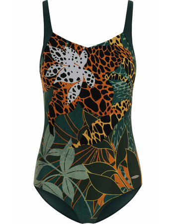 Susa Jungle Vibes prothese badpak zonder beugel, kleur groen met print, mt B48 of C90
