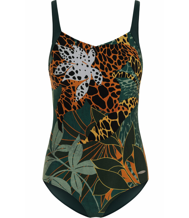 Susa Jungle Vibes prothese badpak zonder beugel, kleur groen met print van Susa
