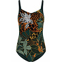 Jungle Vibes prothese badpak zonder beugel, kleur groen met print, mt B48 of C90