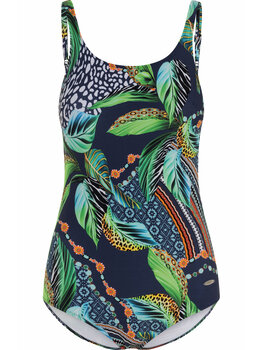 Susa Tropical Dreams prothese badpak zonder beugel, kleur groen met print, mt B38 t/m D48