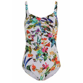 Susa Always Summer prothese badpak zonder beugel, kleur wit met print, mt D44