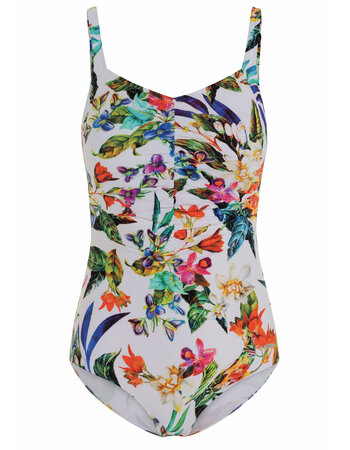 Susa Always Summer prothese badpak zonder beugel, kleur wit met print, mt D44