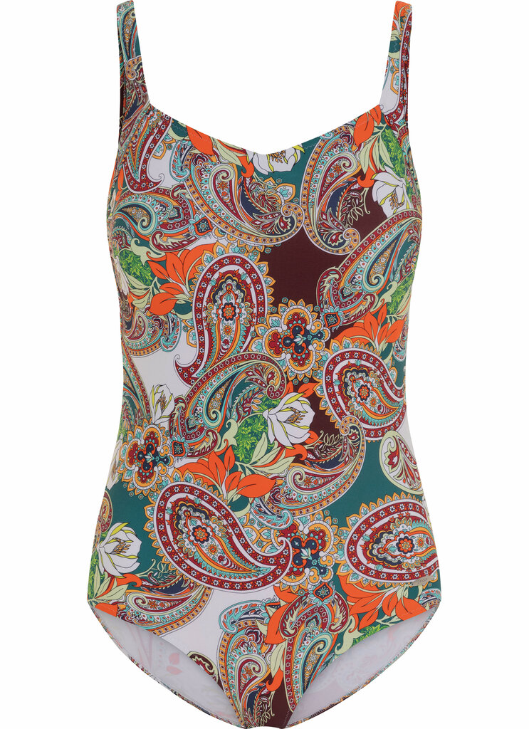 Susa Orient Dreams prothese badpak zonder beugel, kleur groen met print, mt B38 t/m E48