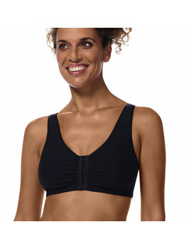 Amoena lingerie Fleur postoperatieve Bh zonder beugel en voorsluiting kleur wit, zwart,grijs of sand