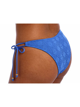 Freya Nomad Nights heup model bikinibroekje  met sierstrikjes kleur atlantic blue
