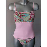Surpriced microfaser Top voor tienergirl, te dragen aan zowel voor als achterkant, kleur roze met print of rood met print