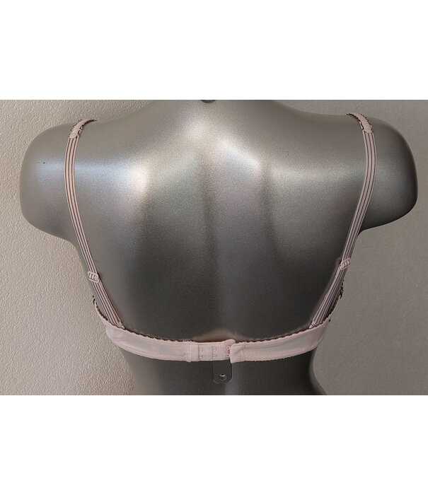 LingaDore Obsession Bh met beugel,licht voorgevormde cup in bandeau model, mt C75, kleur almond met print bloem kleur bruin