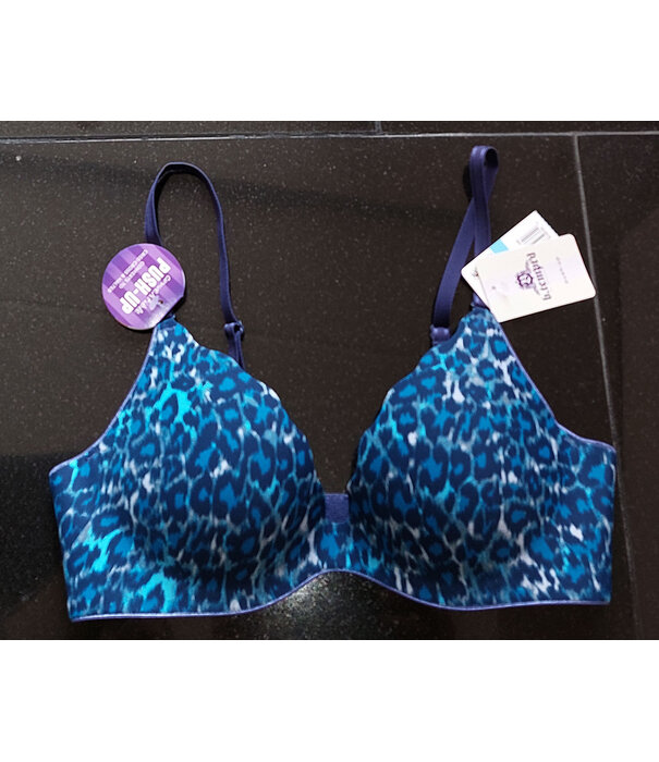 Wacoal Wacoal B.tempt'd B.wowd Push Up Bh met beugel & naadloos voorgevormde cup kleur zwart of kobaltblauw print animal