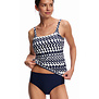 Susa Pacific prothese tankinitop zonder beugel & bikinislip, kleur nachtblauw met print wit