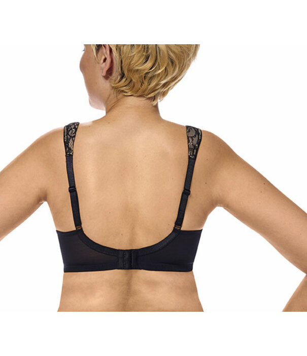 Camilla prothese Bh, zonder beugel, licht voorgevormde cup, zwart. mt AA70 t/m D95