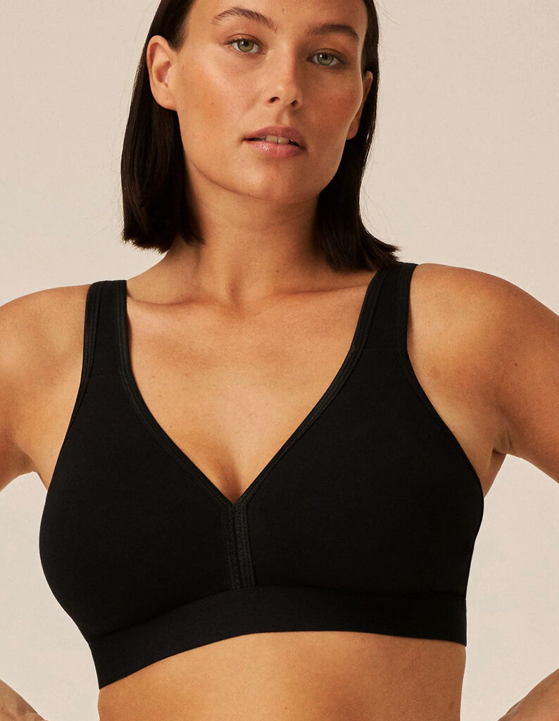 sportbh Miray katoen, zonder beugel, basis kleuren wit of zwart