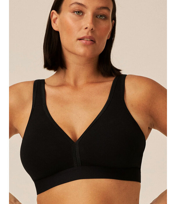 sportbh Miray katoen, zonder beugel, basis kleuren wit of zwart
