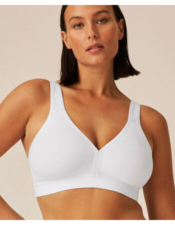 Naturana sportbh Miray katoen, zonder beugel,  basis kleuren wit of zwart