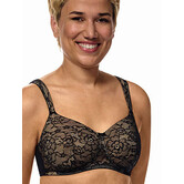 Camilla prothese Bh, zonder beugel, licht voorgevormde cup, zwart. mt AA70 t/m D95