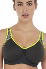 Freya  Sonic sport Bh met beugel & licht gewicht spacercups kleurgrijs bies limegroen of limegroen bies grijs