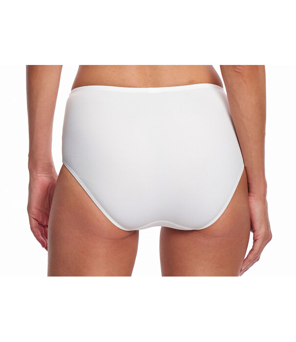 Susa Porto lichtgewicht microfaser tailleslip, wit of sand met ingeweven structuur printje voorzijde, maten 38 t/m 52