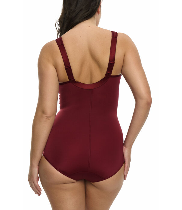 Susa Susa Cremona stevige body zonder beugel met licht corrigerend voorpand in dark red