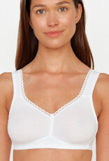 Susa  Bryli Bh zonder beugel gemaakt van Organic-Cotton basis kleur wit, zwart of cappuccino kleur