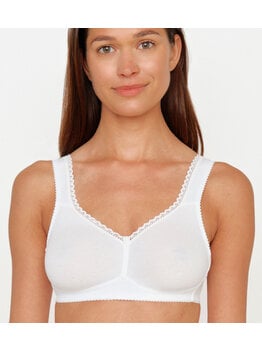 Susa Bryli Bh zonder beugel gemaakt van Organic-Cotton basis kleur wit, zwart of cappuccino