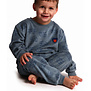 Outfitter Dani Velours Jongens Peuterpyjama – Lichtgrijs met Beertjesprint