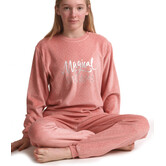 Outfitter Velours Meisjes Pyjama – Roze Stipprint Magical Dreams