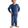 Outfitter Peuter Pyjama Outfitter Lark – Navy Velours Jongens Pyjama met Grizzlybeertjes‑print (Maat 104)