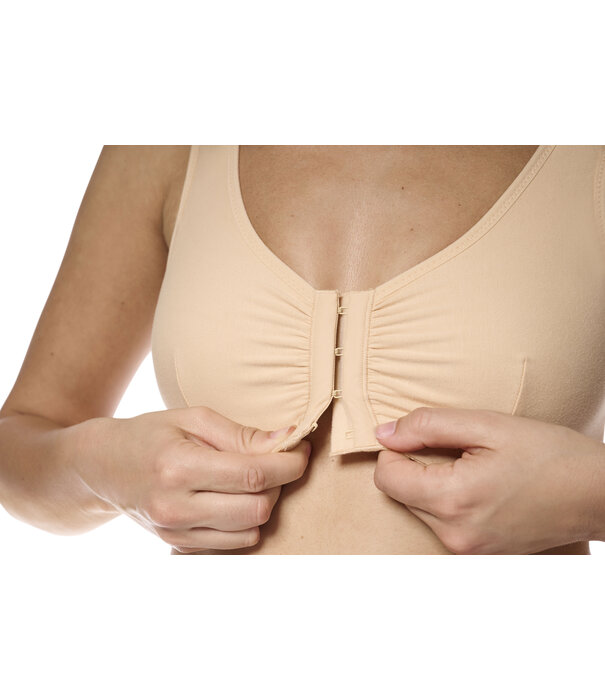 Amoena  Amoena Recovery Care Fleur – katoenen postoperatieve bh zonder beugel met voorsluiting