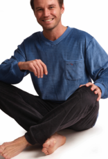 Lunatex Jaturon herenpyjama – Zachte velours pyjama uit de Outfitter collectie