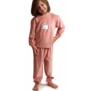Outfitter Velours Peuter Pyjama – Roze Meisjes Pyjama met Pinguïns
