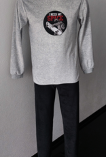 Lunatex Outfitter Levin velours jongens pyjama, kleur zwart, mt 152 of 164