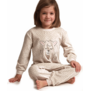 Outfitter Velours Meisjes Pyjama – Ecru Lama Pyjama