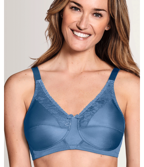 Amoena  Amoena Nancy prothese bh zonder beugel – korenblauw – met CoolMax® prothesehoesjes – zachte ondersteuning & tijdloos comfort
