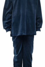 Lunatex Leah velours meisjespyjama – Navy mt 176