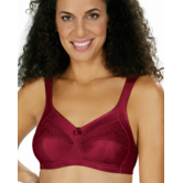 Amoena Isadora prothese bh zonder beugel – kleur chili – stevige tweedelige cup, katoenen prothesehoesjes & elegant Paisley‑motief