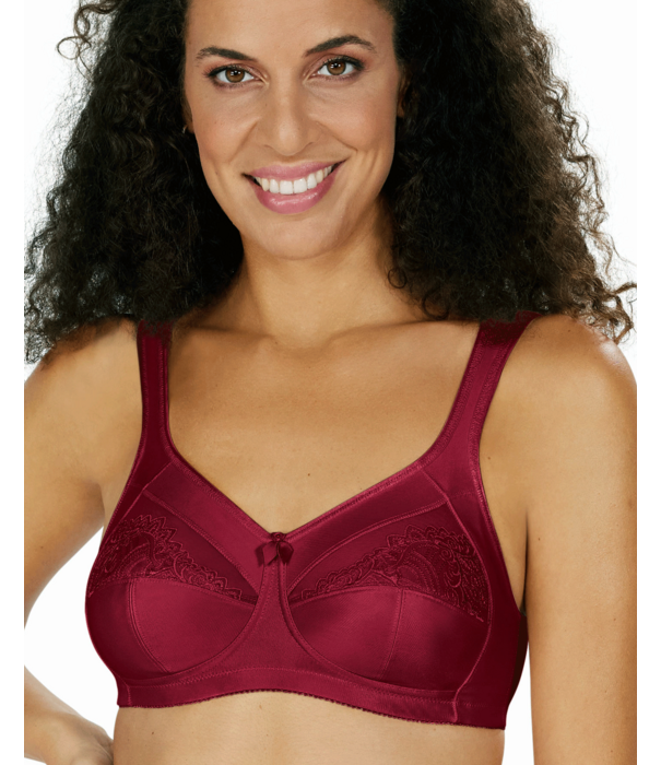 Amoena  Amoena Isadora prothese bh zonder beugel – kleur chili – stevige tweedelige cup, katoenen prothesehoesjes & elegant Paisley‑motief