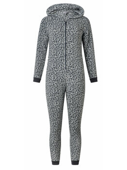 Lunatex Outfitter Catalina  coral fleece meisjes Onesie kleur grijs met animal print mt 140 t/m 176