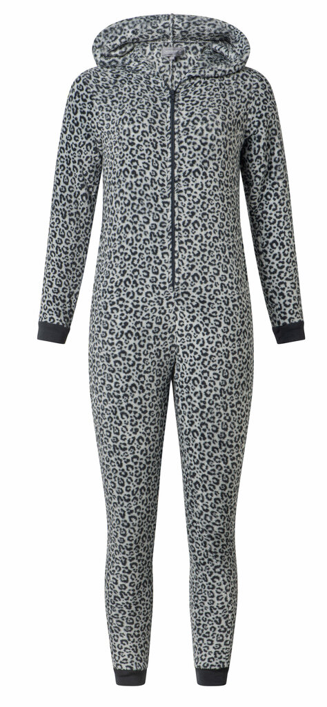 Lunatex Outfitter Catalina  coral fleece meisjes Onesie kleur grijs met animal print mt 140 t/m 176