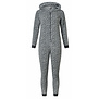 Catalina coral fleece meisjes onesie in grijs animal print (Cocodream)