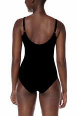 Amoena  Amoena Manila hooggesloten fullbody prothese‑badpak in zwart‑wit, licht voorgevormd en zonder beugel – extra stevige pasvorm