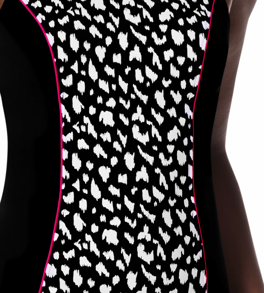 Amoena  Amoena Manila hooggesloten fullbody prothese‑badpak in zwart‑wit, licht voorgevormd en zonder beugel – extra stevige pasvorm