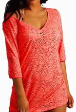 Sapph Bonaire tuniek in flashy kleur grapefruit