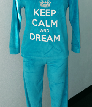 Lunatex Lilian velours meisjespyjama kleur blauw de mt 140 of 152, of purple mt 176