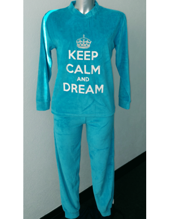 Lunatex Lilian velours meisjespyjama kleur blauw de mt 140 of 152, of purple mt 176