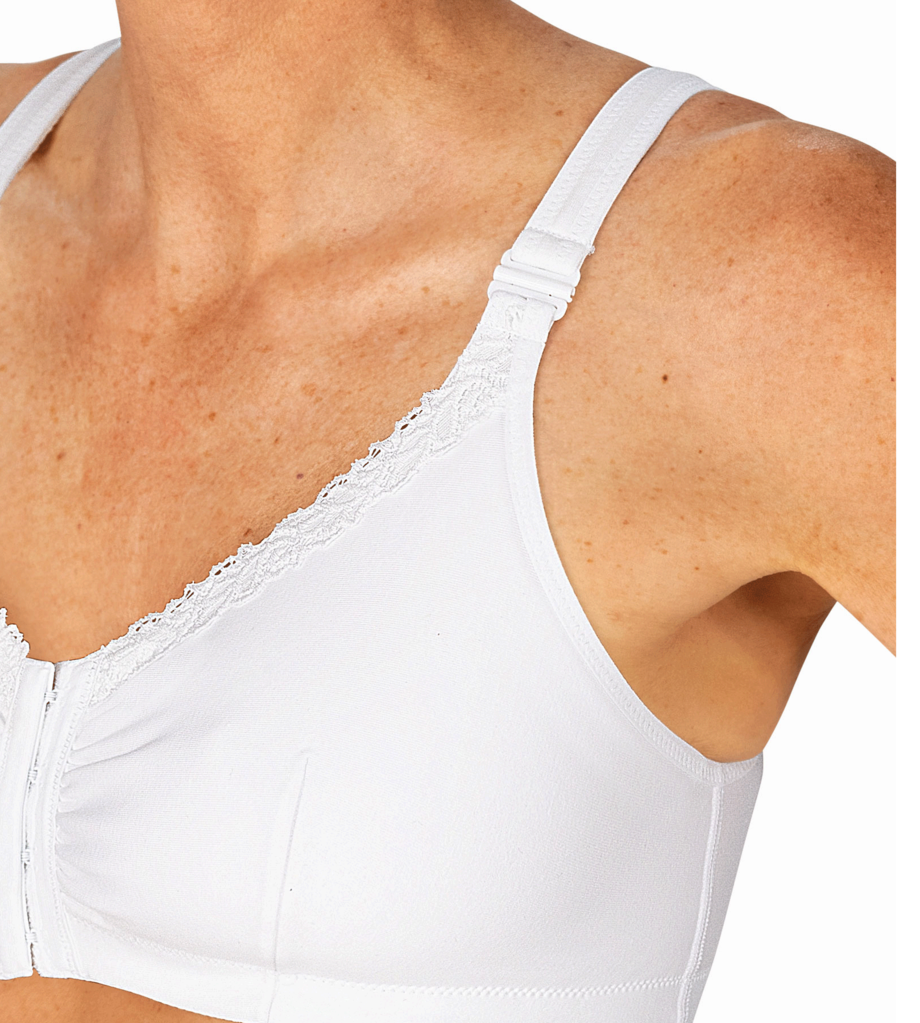 Amoena  Amoena Hannah postoperatieve bh – zonder beugel & voorsluiting (wit, 60/65–100/105) – €5 korting vanaf €39,95 en €15 vanaf €99,95