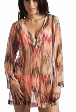 Sapph  Beach Cuba tuniek in Hawai print de mt S/M