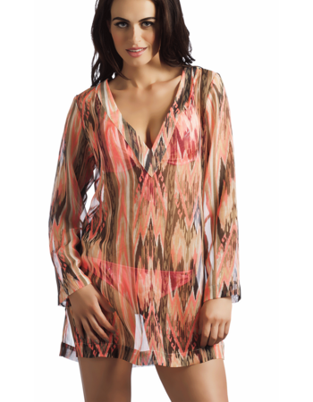 Sapph Beach Cuba tuniek in Hawai print de mt S/M