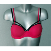 Sapph  Jump BH licht voorgevormde cup bubblegum bies zwart