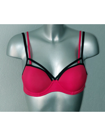 Sapph  Jump BH licht voorgevormde cup bubblegum bies zwart