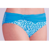 Amoena Hawaii bikinislip kleur turqouise met print wit