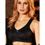 Toulon stevige Bh zonder beugel kleur zwart met print wit